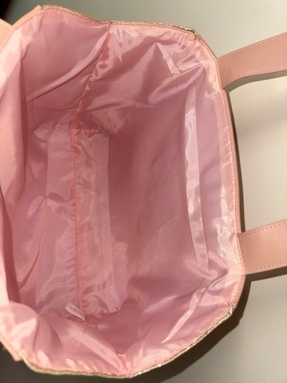 Jimmy Choo Blush Pink Tote with Gold Glitter - Picture 6 of 7